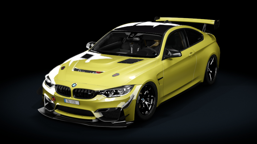 BMW M4 F82 tracktool, skin 09 Austin Yellow