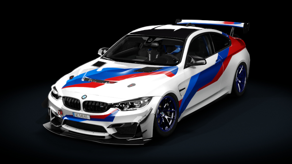 BMW M4 F82 tracktool, skin bmw m stripes