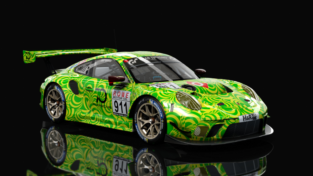 Porsche 911 GT3 R 2019 (991.2) Endurance, skin manthey_test_green_911_vln_2018