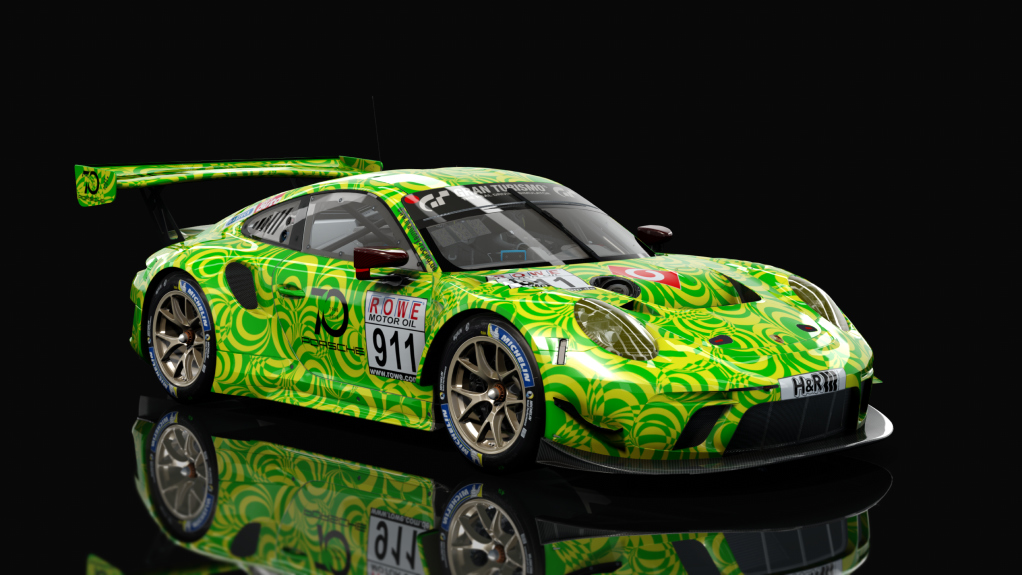 Porsche 911 GT3 R 2019 (991.2) Sprint, skin manthey_test_green_911_vln_2018