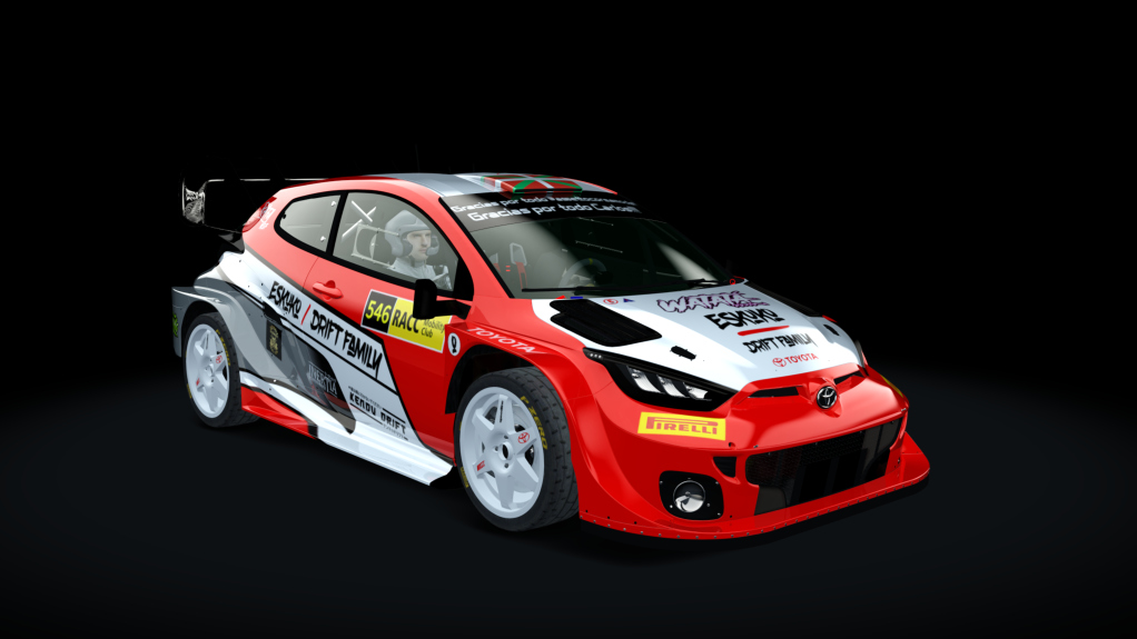 Toyota Yaris Rally1 2022 Gravel, skin EDF gracias ACME