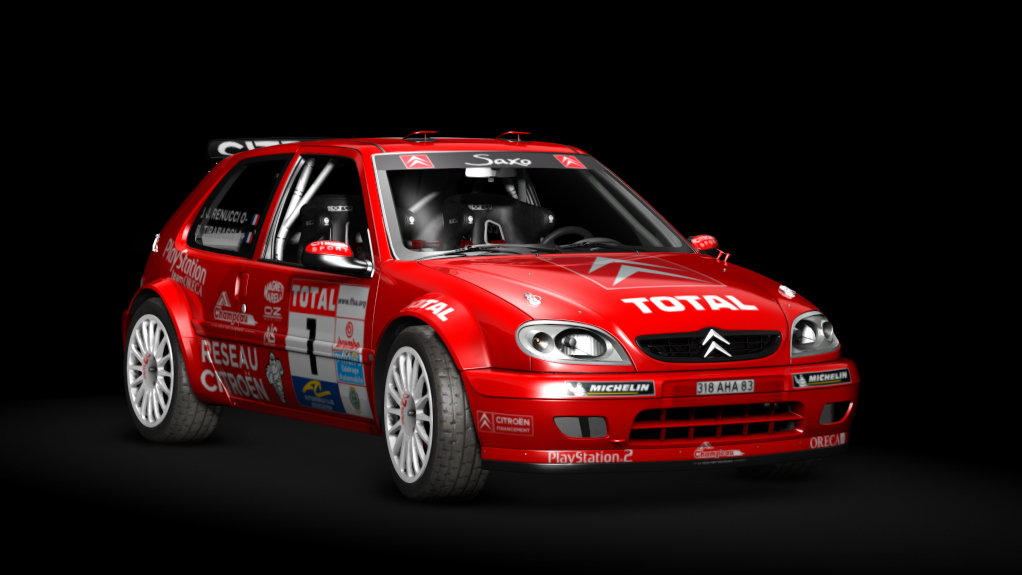 Citroen Saxo VTS (Fase 2) S1600, skin PlayStation Team Oreca