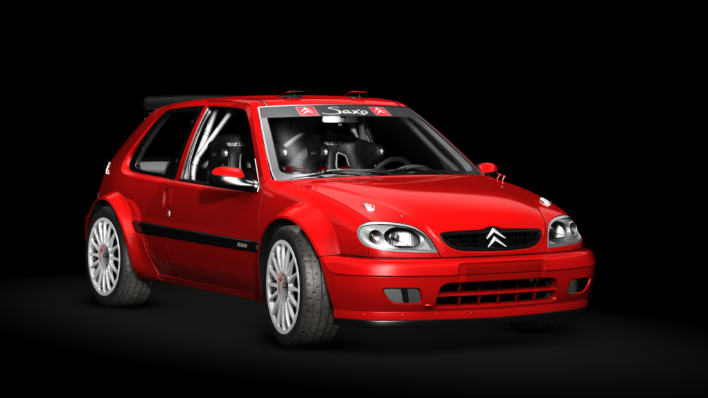 Citroen Saxo VTS (Fase 2) S1600, skin Rojo
