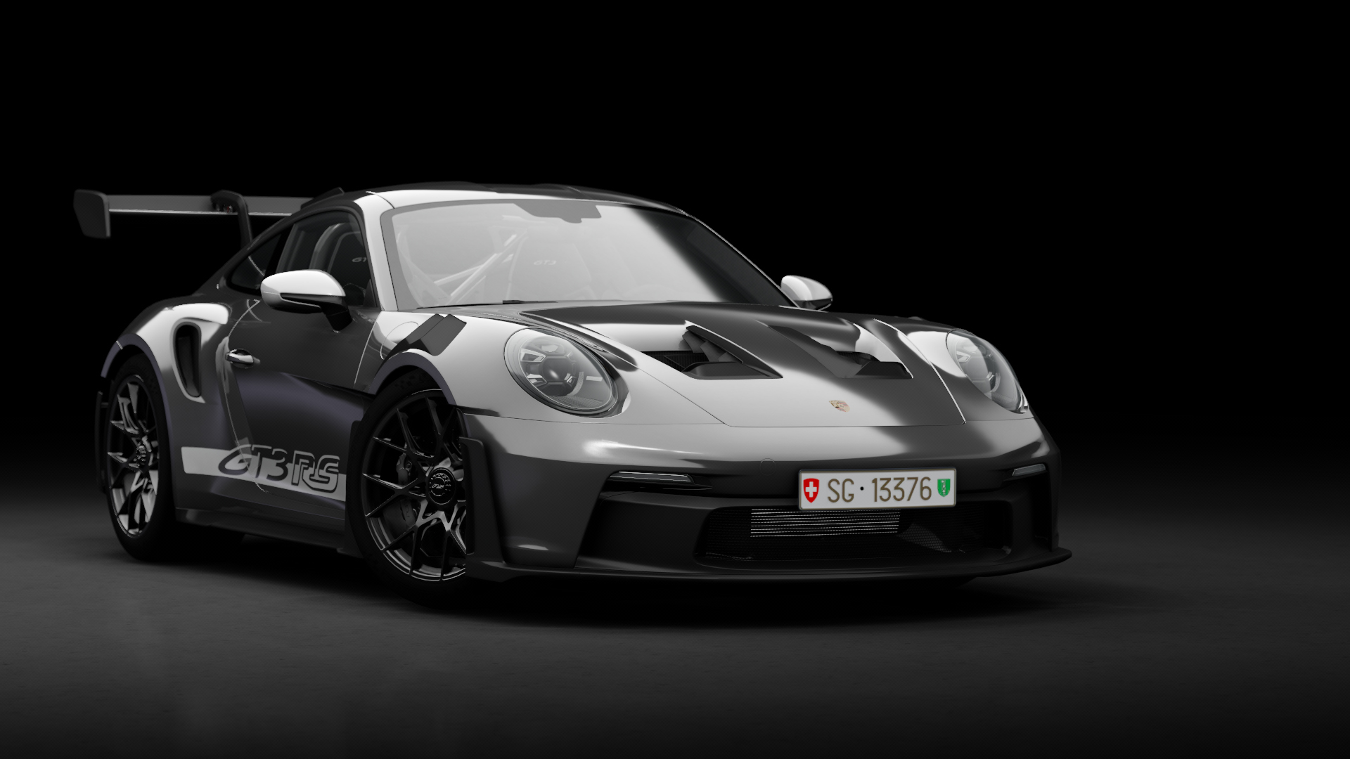 Porsche 911 GT3 RS (992), skin Dark Grey Metallic