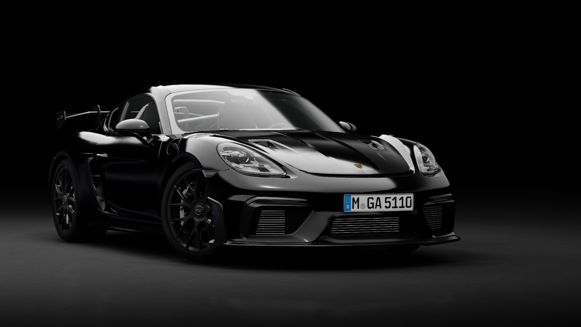 Porsche 718 Cayman GT4 RS, skin 08_jet_black_metallic