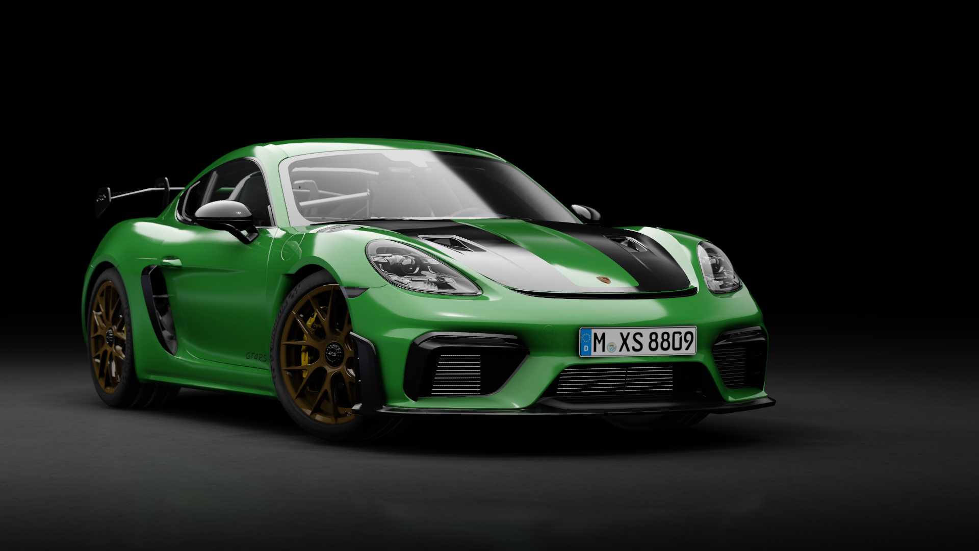 Porsche 718 Cayman GT4 RS, skin Python Green Chromaflair