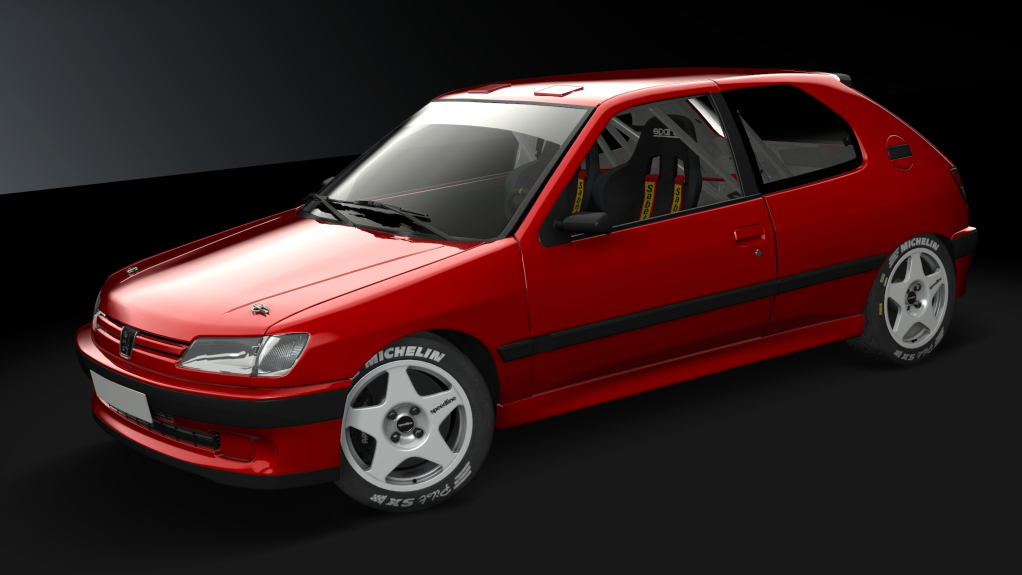 Peugeot 306 S16 Gr.N, skin rojo