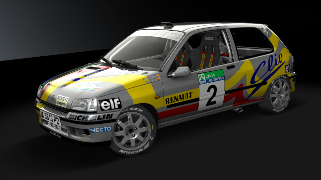 Renault Clio Williams Gr.A, skin Oriol Gomez Rallye Caja Cantabria 1995