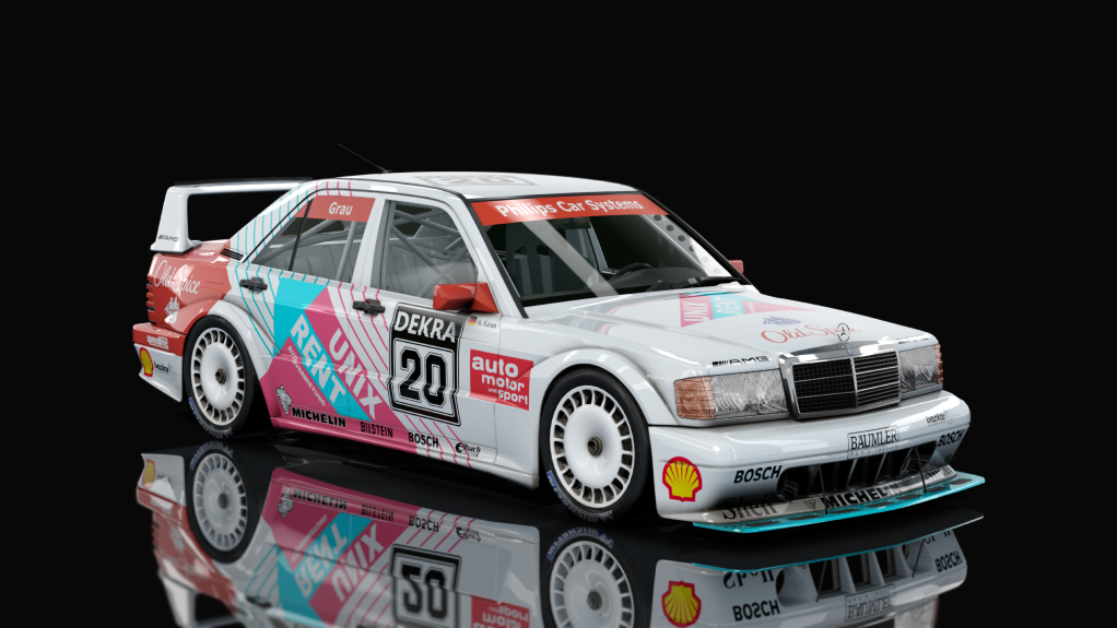 DTM Mercedes-Benz 190E DTM, skin DTM_Junior_Team_UNIX_RENT_20