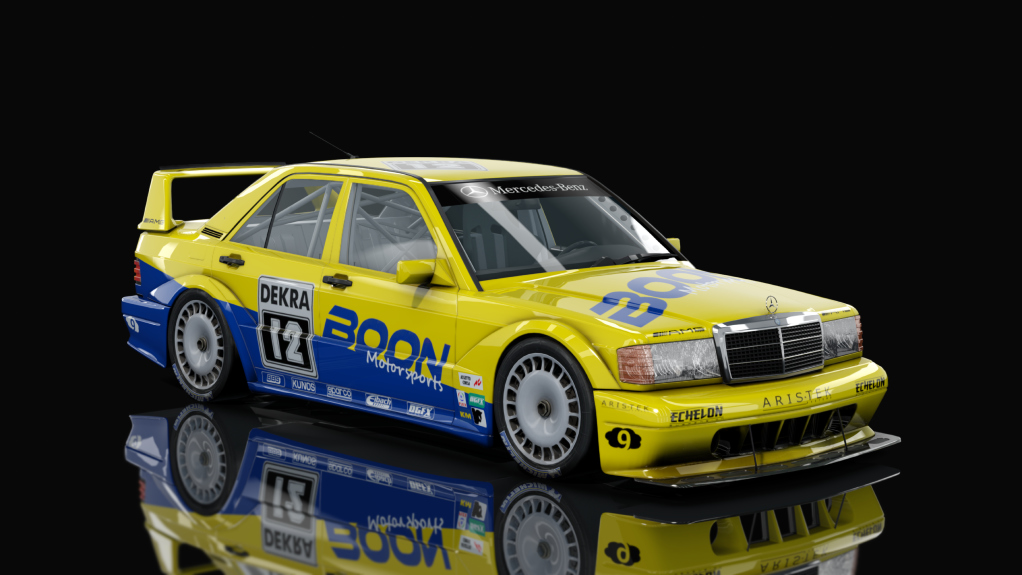 DTM Mercedes-Benz 190E DTM, skin Yellow_Blue_12
