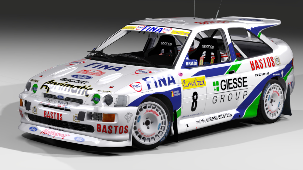 LF Gr.A AWD Ford Escort RS Cowsorth Gr.A, skin B. Thiry - Rallye Automobile de Monte-Carlo 1995