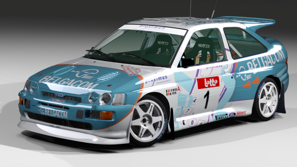 LF Gr.A AWD Ford Escort RS Cowsorth Gr.A, skin G. de Mévius - Rallye Boucles de Spa 1996