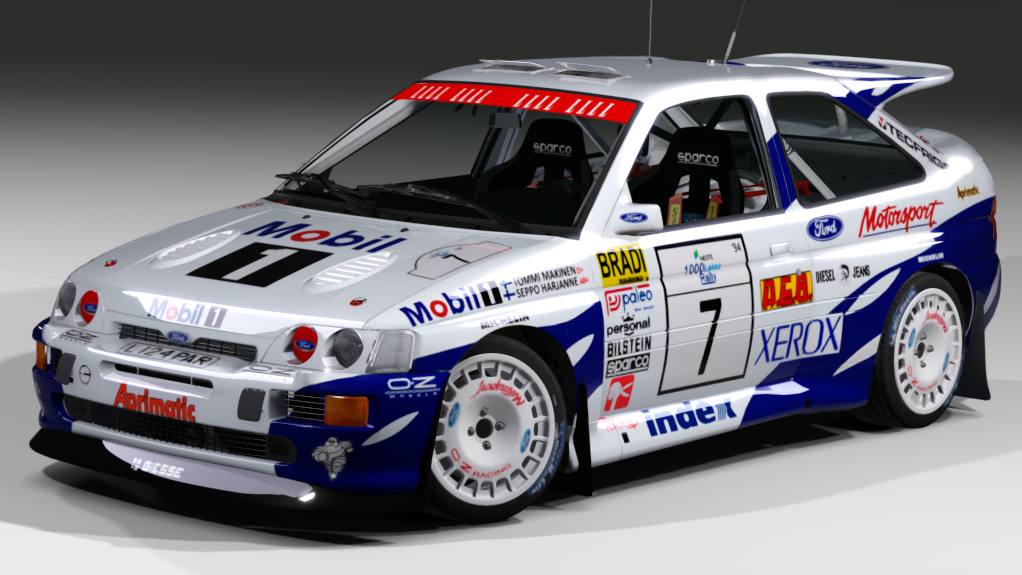 LF Gr.A AWD Ford Escort RS Cowsorth Gr.A, skin Mäkinen-Harjanne, 1000 Lakes Rally 1994