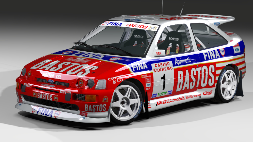 LF Gr.A AWD Ford Escort RS Cowsorth Gr.A, skin P. Snijers - Rallye San Remo 1995
