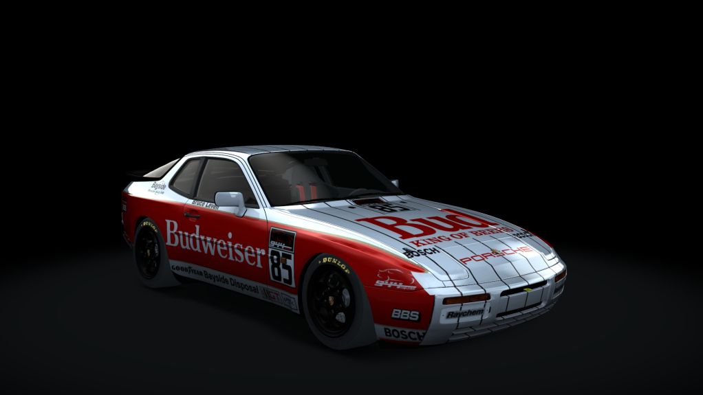 Porsche 944 Turbo Cup, skin budweiser