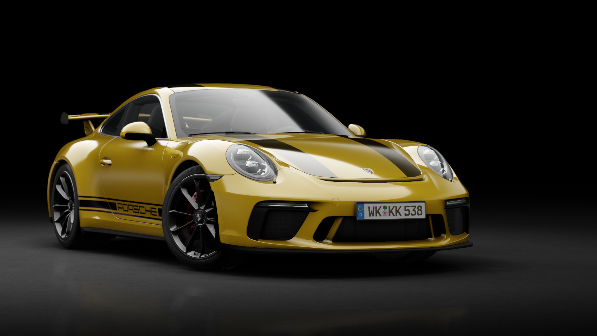 Porsche 911 GT3 (991.2) Manual, skin Yellow porsche