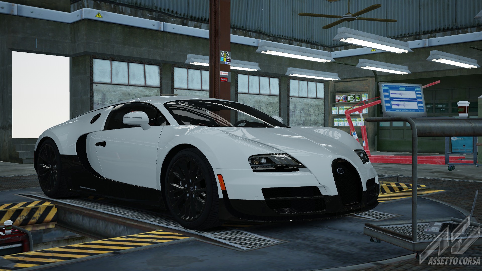Bugatti Veyron Super Sport, skin blackwhite