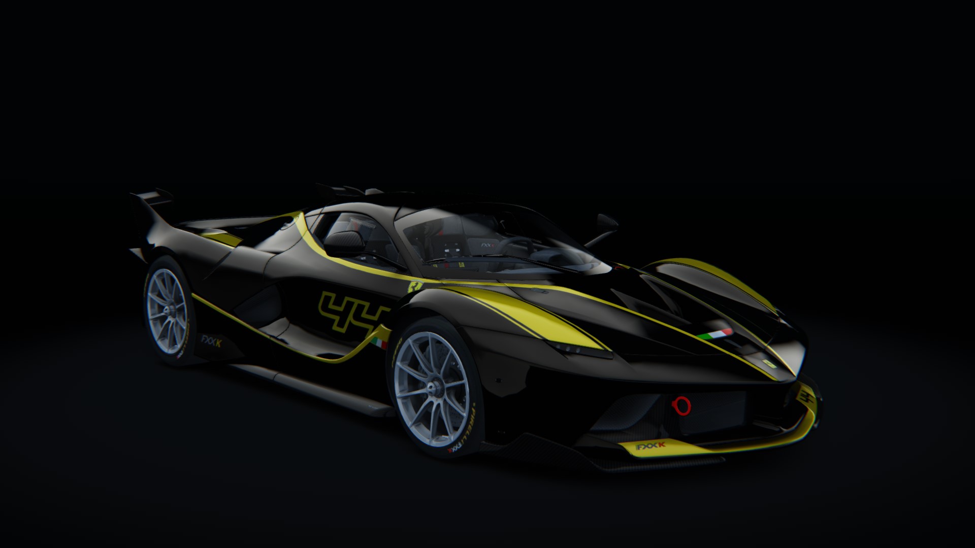 Ferrari FXX K, skin 03_black_yellow_44