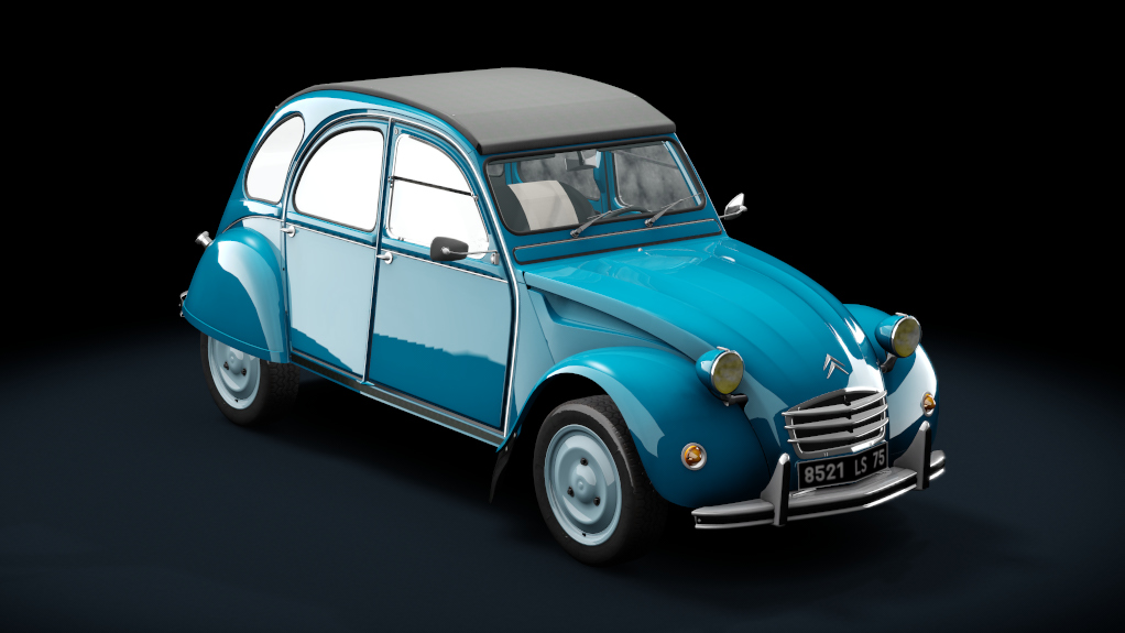 Citroen 2CV 1970 Stock, skin bleu_des_tropiques