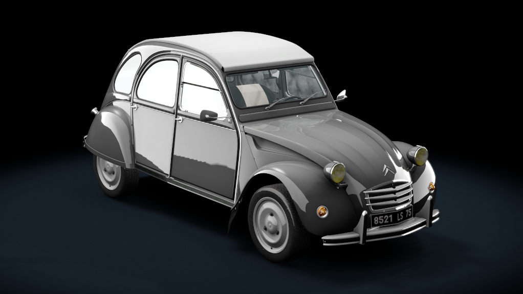 Citroen 2CV 1970 Stock, skin gris_cormoran