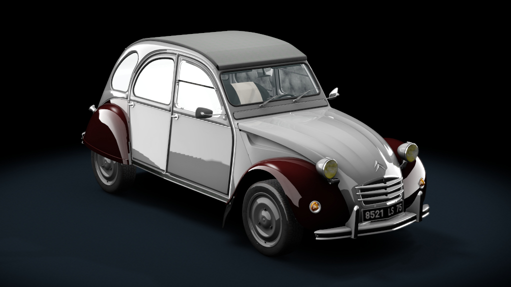 Citroen 2CV 1970 Stock, skin gris_metallise