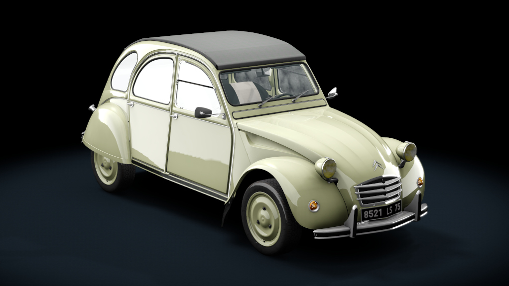 Citroen 2CV 1970 Stock, skin ivoire_borely