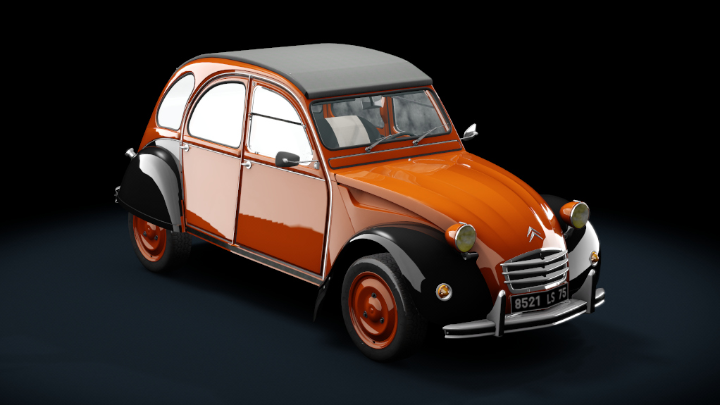Citroen 2CV 1970 Stock, skin orange_tenere
