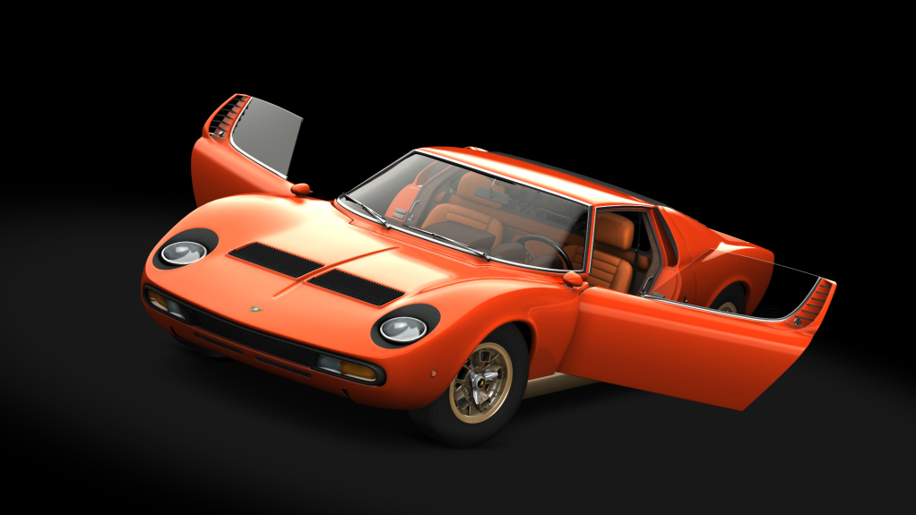 Lamborghini Miura P400 SV, skin Arancio_Gold 2