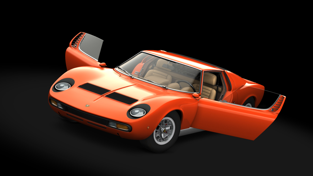 Lamborghini Miura P400 SV, skin Arancio_Silver 2