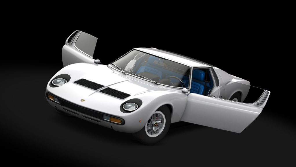 Lamborghini Miura P400 SV, skin Argento_Black 2