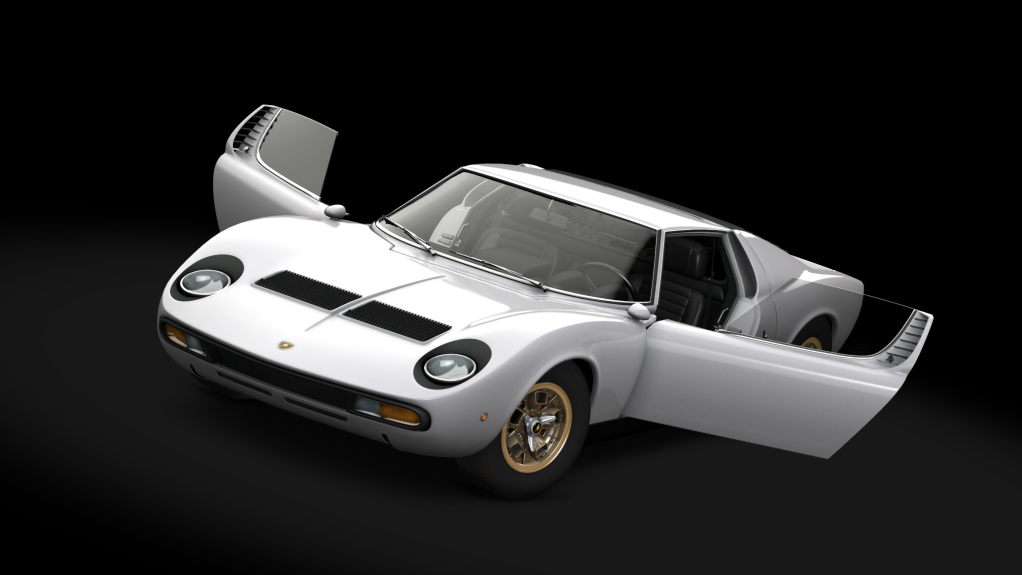Lamborghini Miura P400 SV, skin Argento_Black