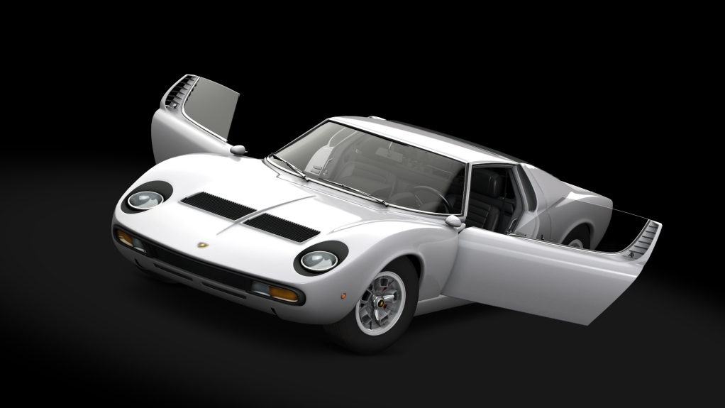 Lamborghini Miura P400 SV, skin Argento_Silver