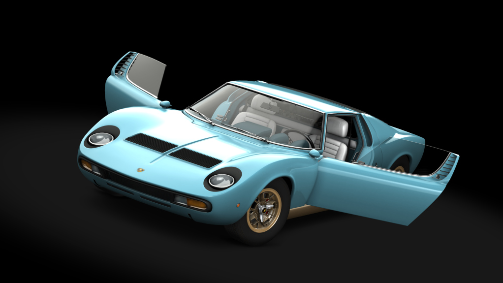 Lamborghini Miura P400 SV, skin Azzurro_Mexico_Gold