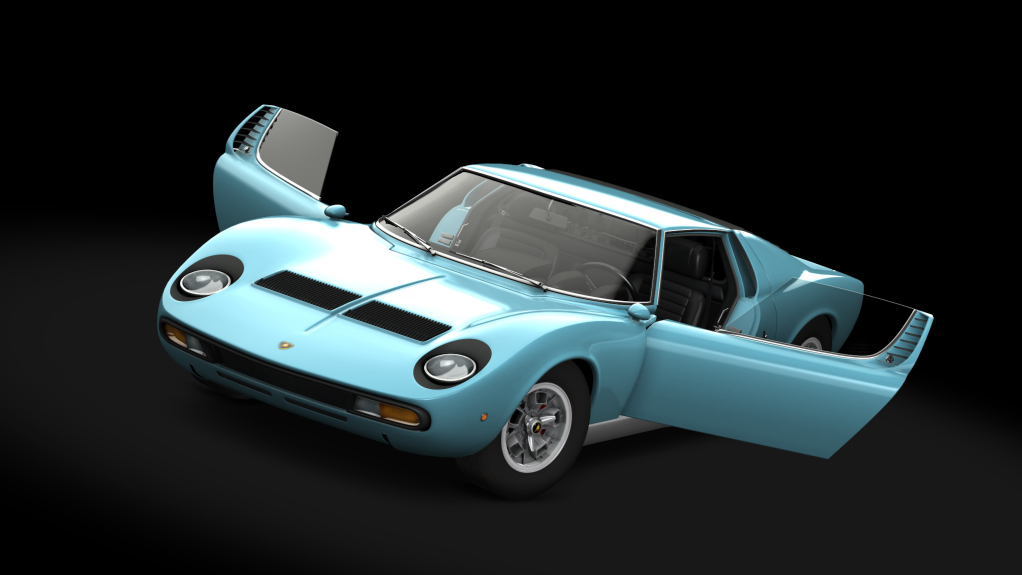 Lamborghini Miura P400 SV, skin Azzurro_Mexico_Silver