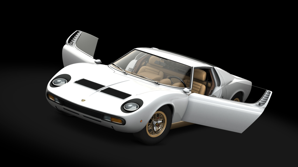 Lamborghini Miura P400 SV, skin Bianco_Gold