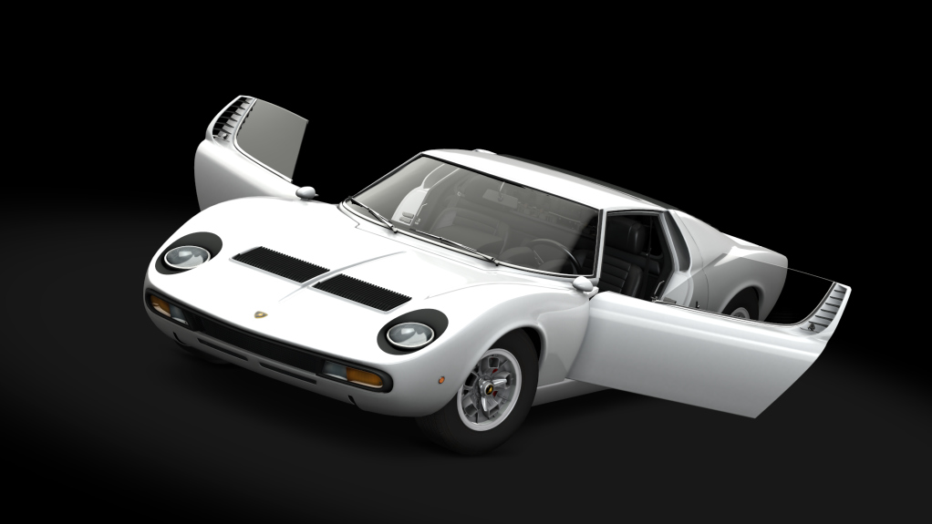 Lamborghini Miura P400 SV, skin Bianco_Silver