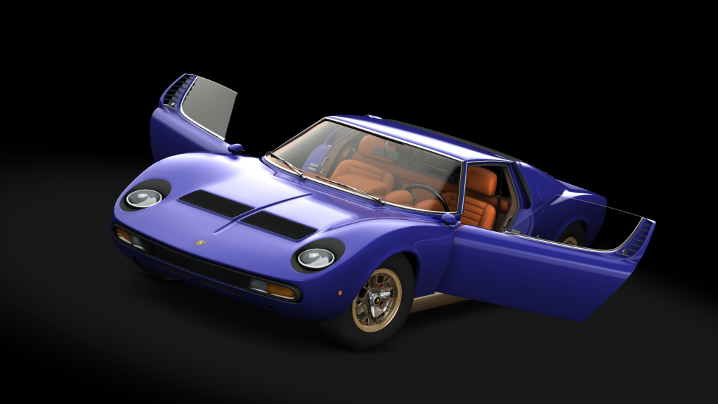 Lamborghini Miura P400 SV, skin Bleu_Medio_Gold