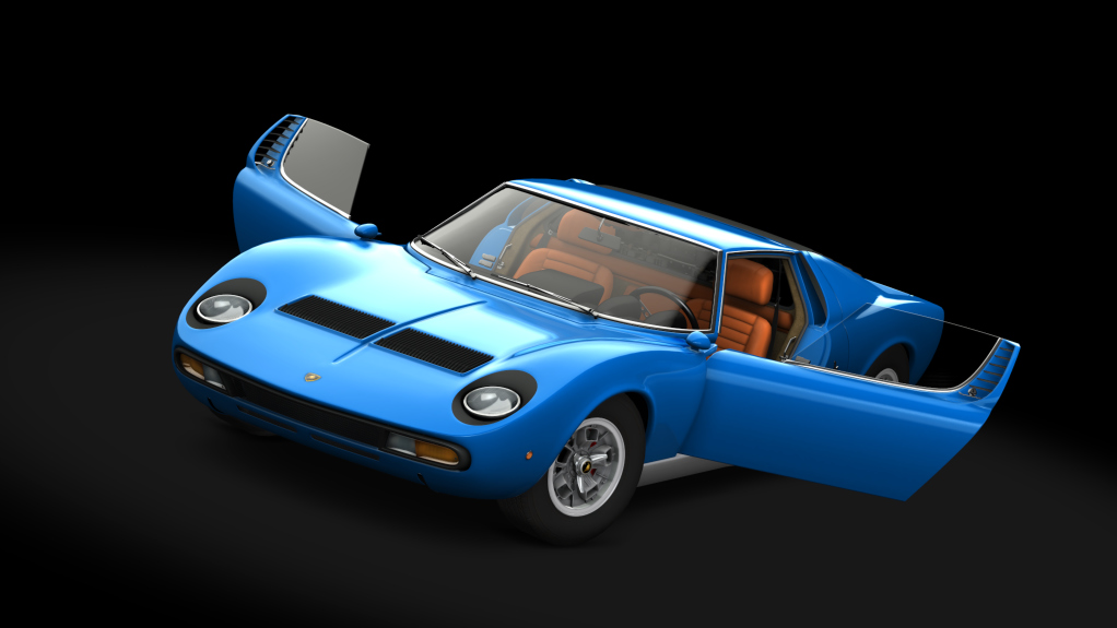 Lamborghini Miura P400 SV, skin Bleu_Miura_Silver 2