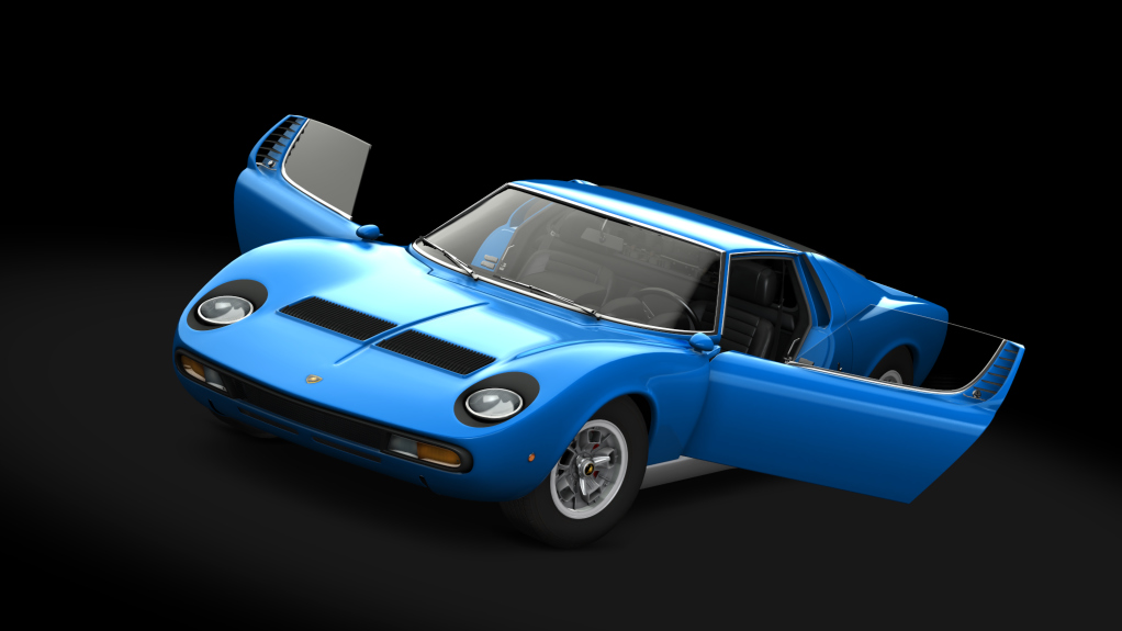 Lamborghini Miura P400 SV, skin Bleu_Miura_Silver