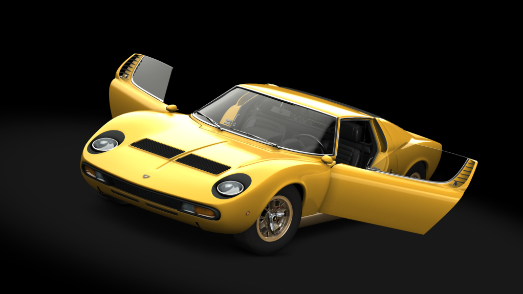 Lamborghini Miura P400 SV, skin Giallo_Sole_Gold