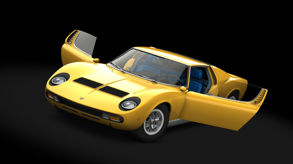 Lamborghini Miura P400 SV, skin Giallo_Sole_Silver