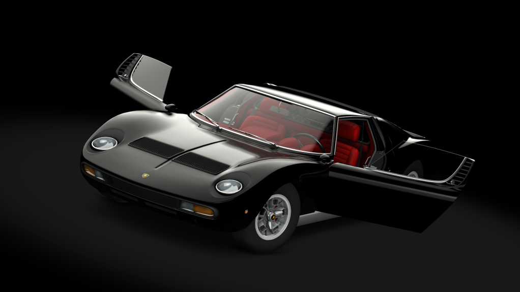 Lamborghini Miura P400 SV, skin Nero_Cangiante_Silver 2
