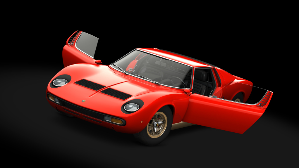 Lamborghini Miura P400 SV, skin Rosso_Corsa_Gold