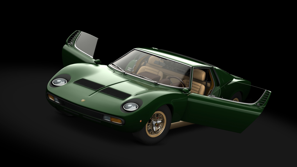 Lamborghini Miura P400 SV, skin Verde_Inglese Gold