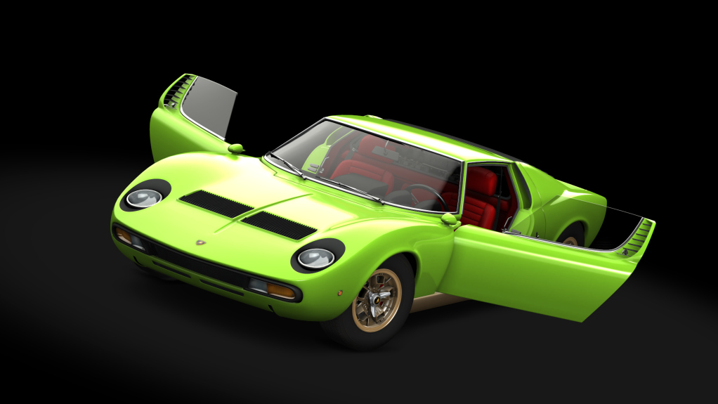 Lamborghini Miura P400 SV, skin Verde_Miura_Gold 2