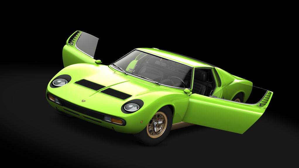 Lamborghini Miura P400 SV, skin Verde_Miura_Gold