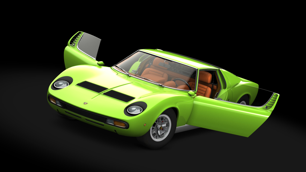 Lamborghini Miura P400 SV, skin Verde_Miura_Silver