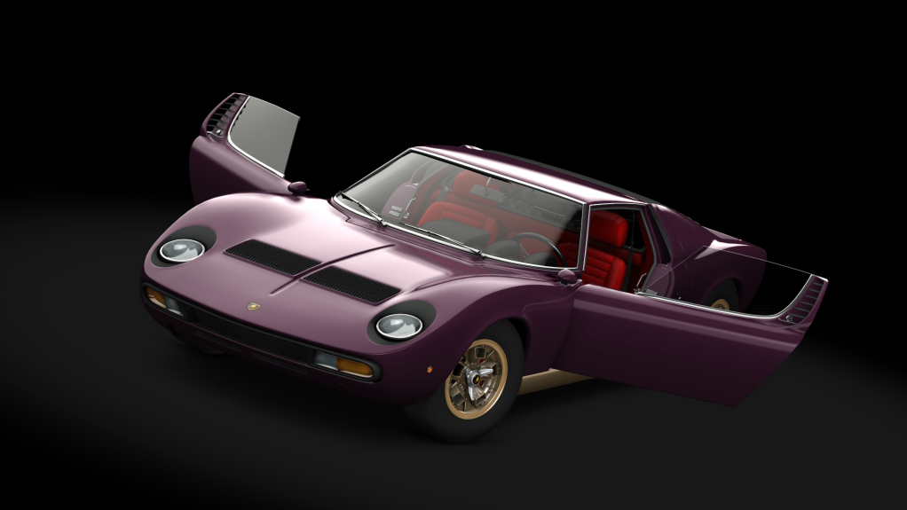 Lamborghini Miura P400 SV, skin Viola_Ophelia_Gold