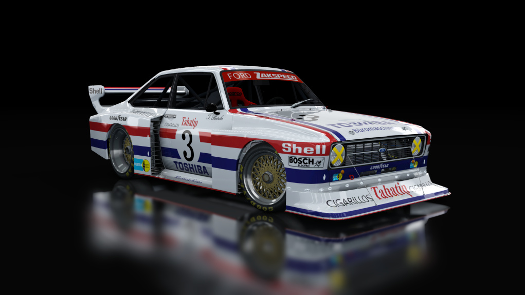 Ford Escort II RS Turbo DRM '78, skin Zakspeed_Toshiba_1977_3