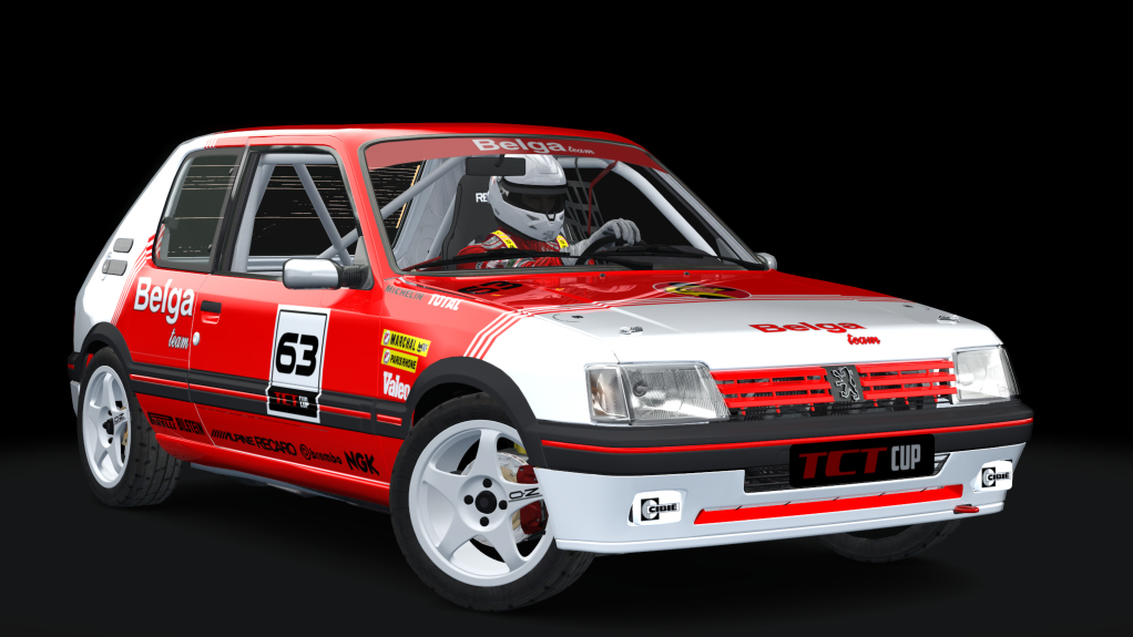 Peugeot 205 TCT Cup, skin belga